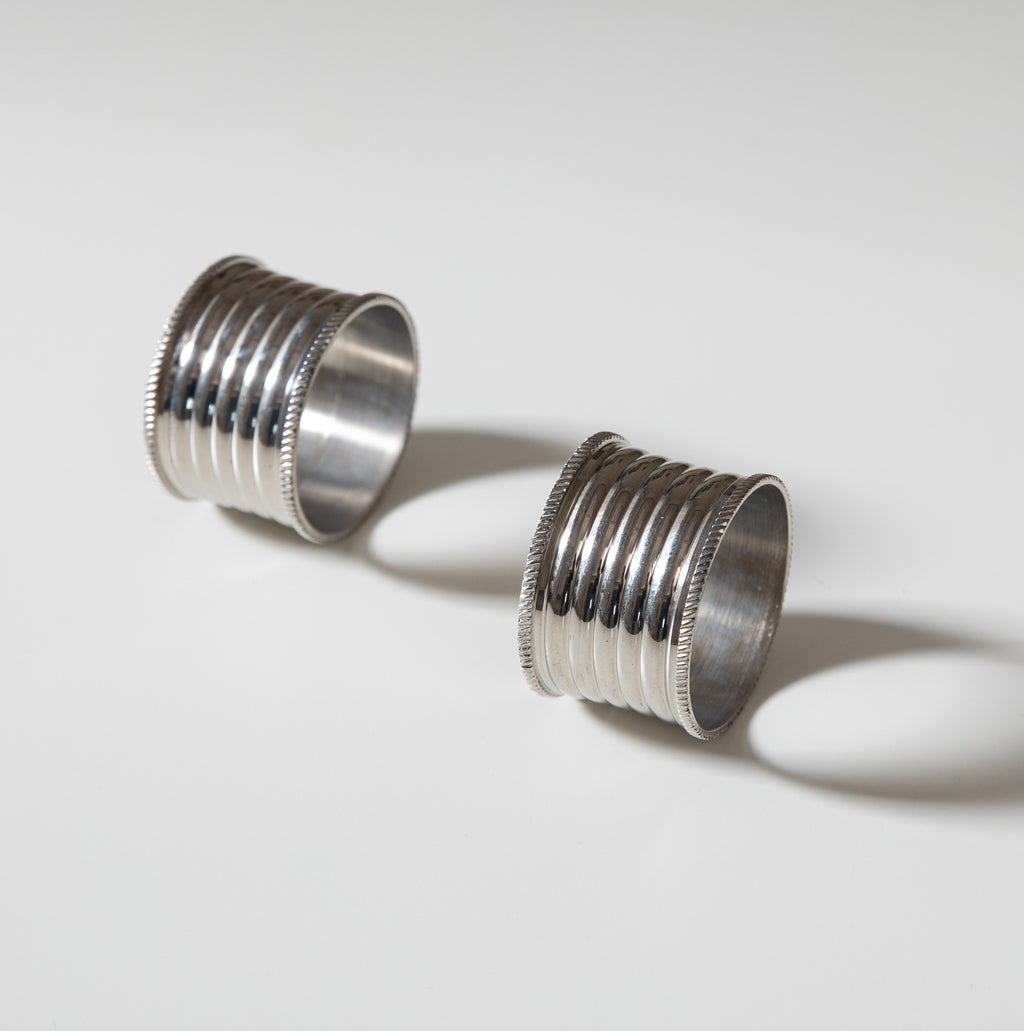 Ribbed Metal Napkin Rings – Classic Profile