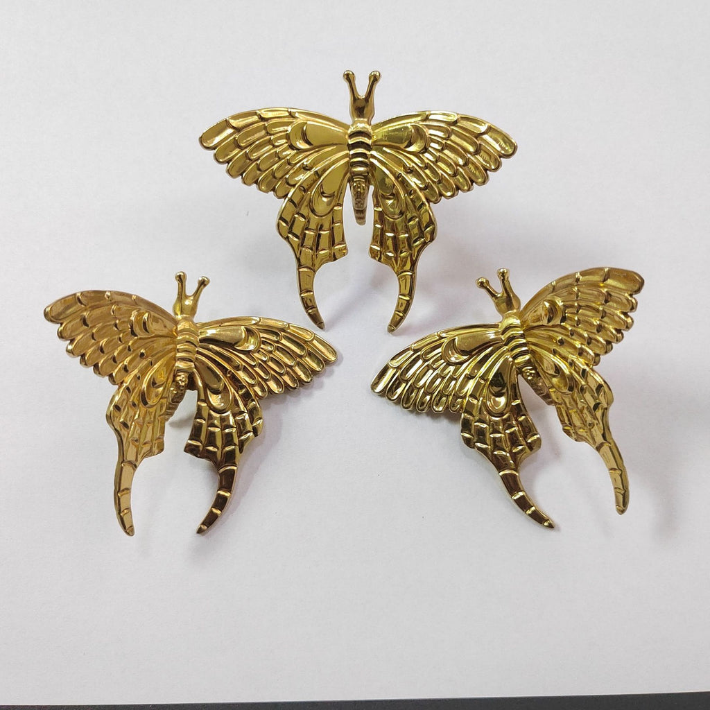 Brass butterfly handle storage box handle
