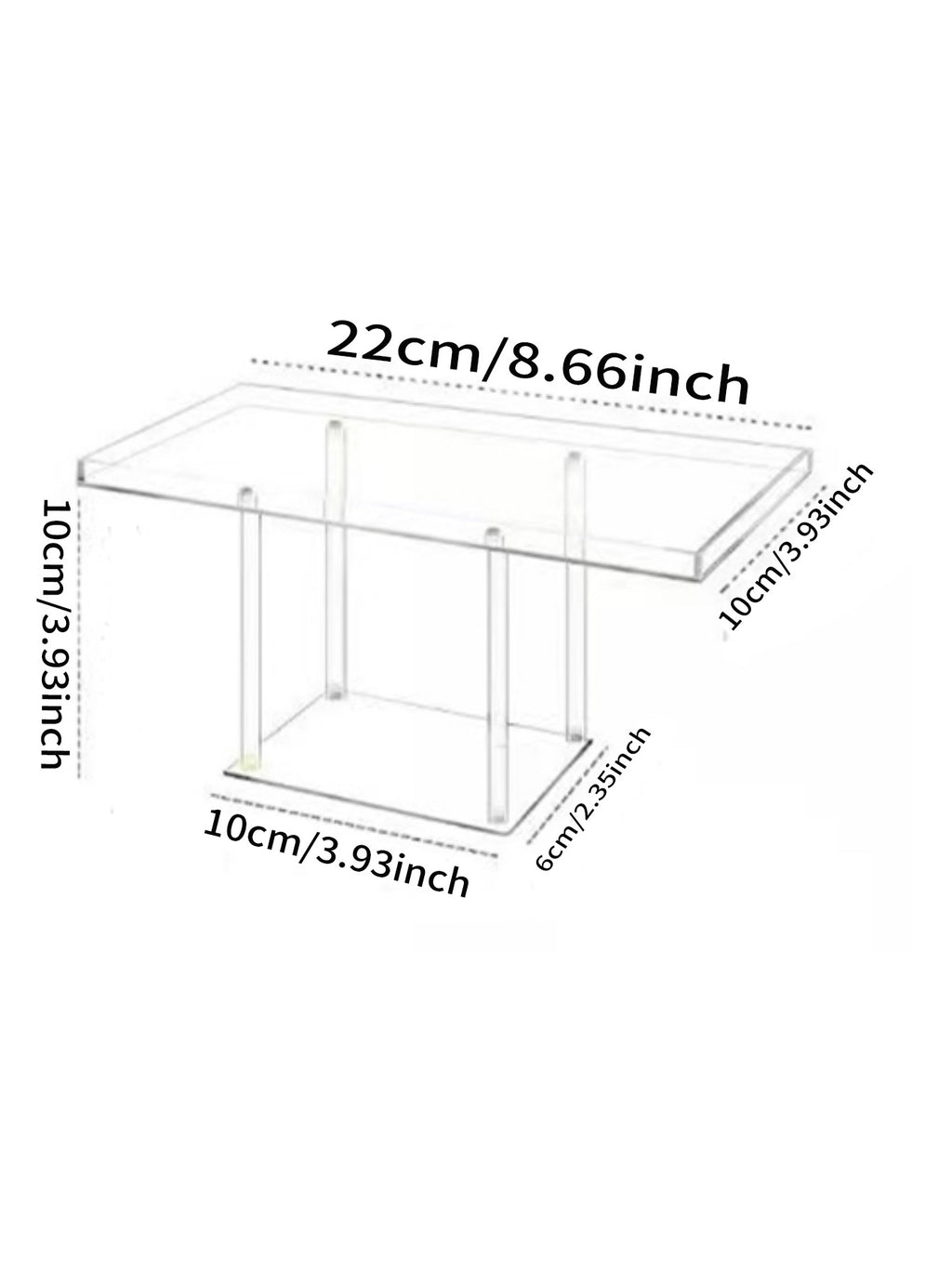 Assembled acrylic cake dessert display stand