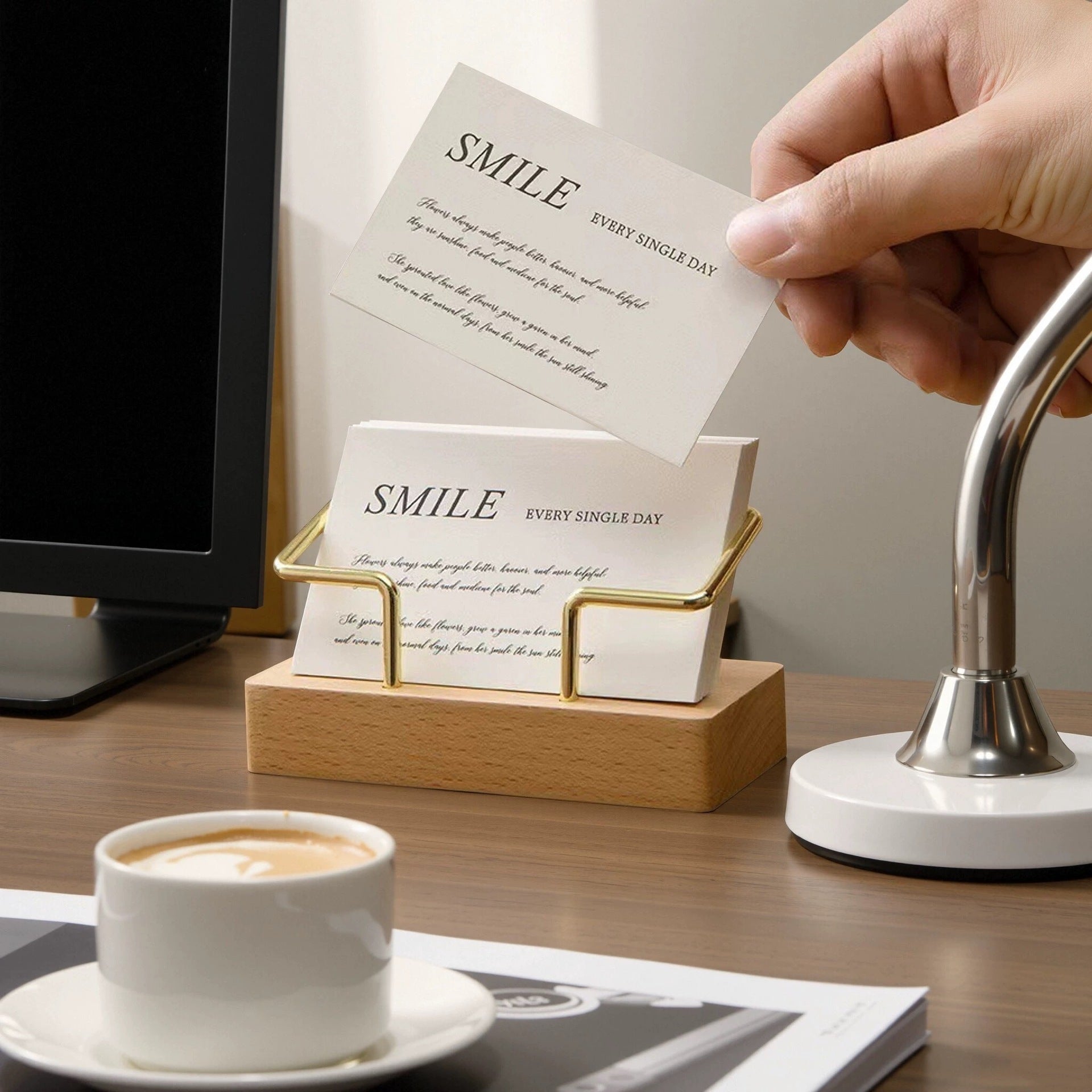 Business card holder, business card box