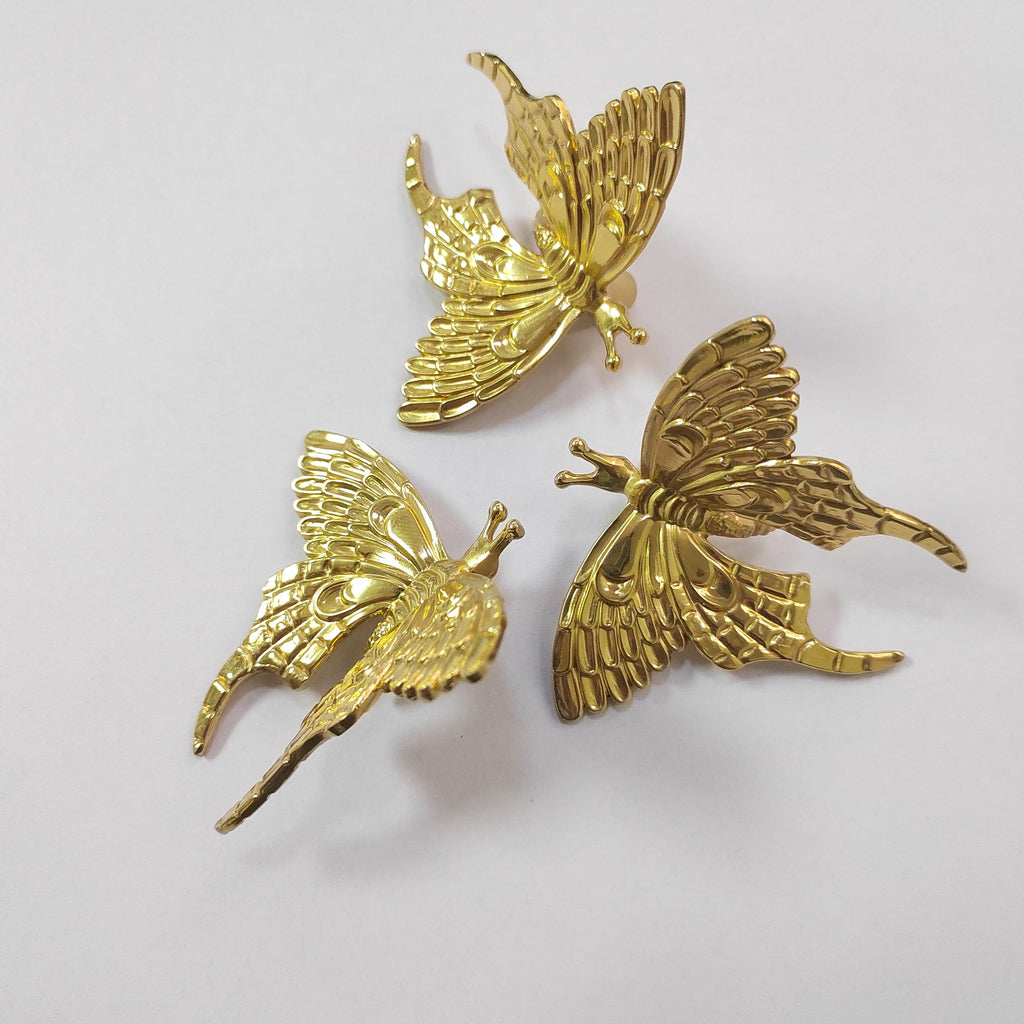 Brass butterfly handle storage box handle