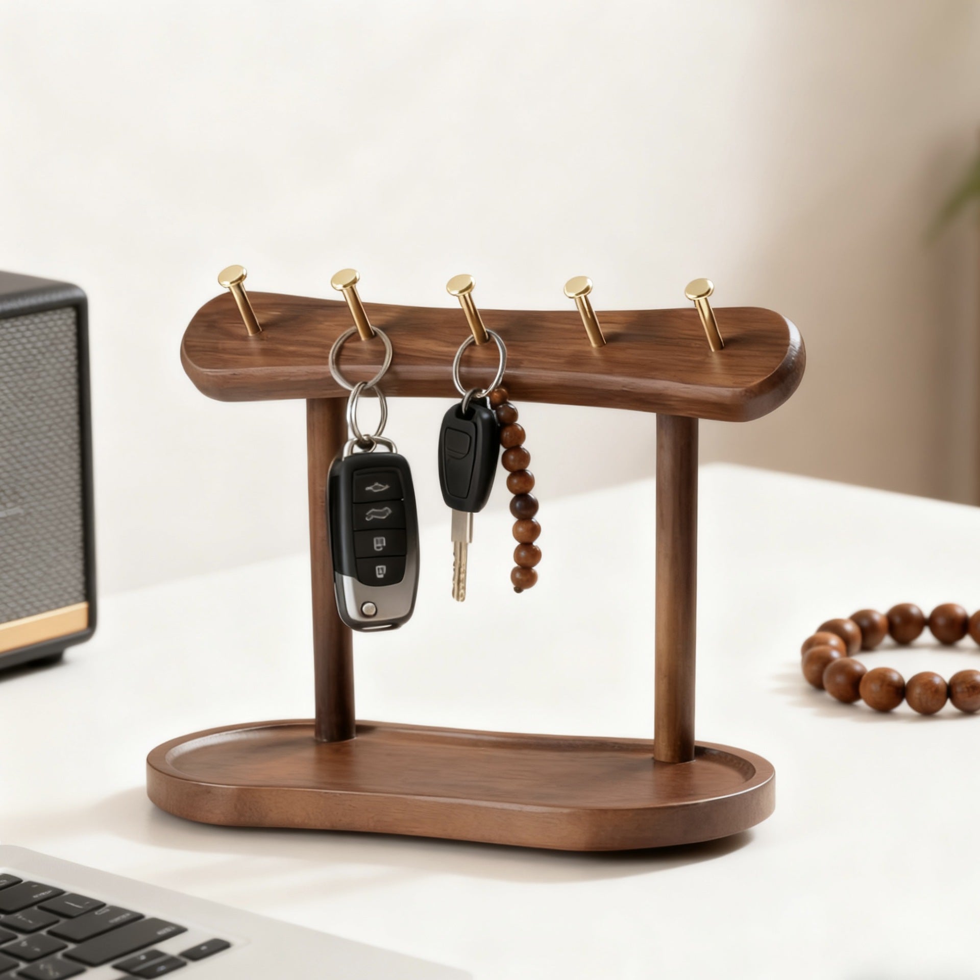 Minimalist Solid Wood Key Storage Rack