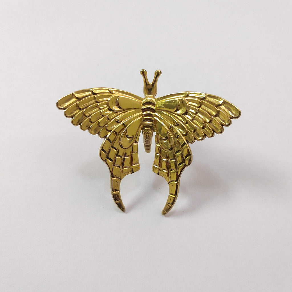Brass butterfly handle storage box handle