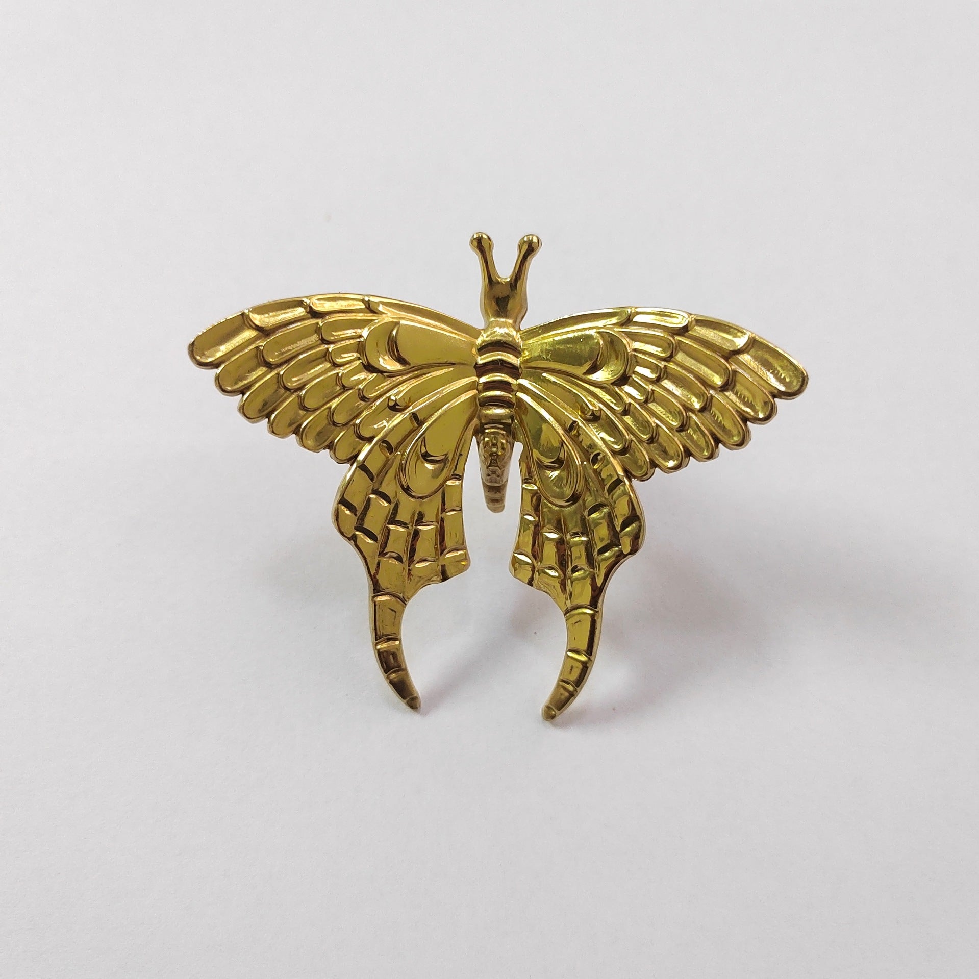 Brass butterfly handle storage box handle