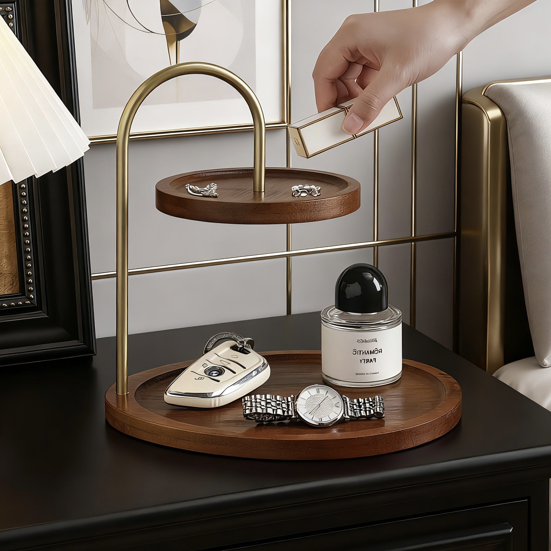 Decorative Jewelry Tray for Desk Storage
