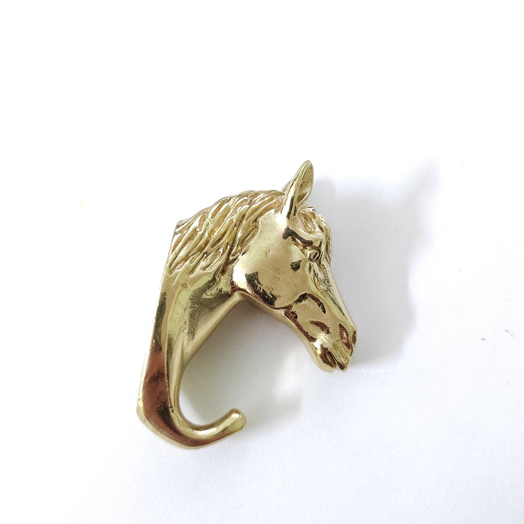 Brass horsehead handle/hook
