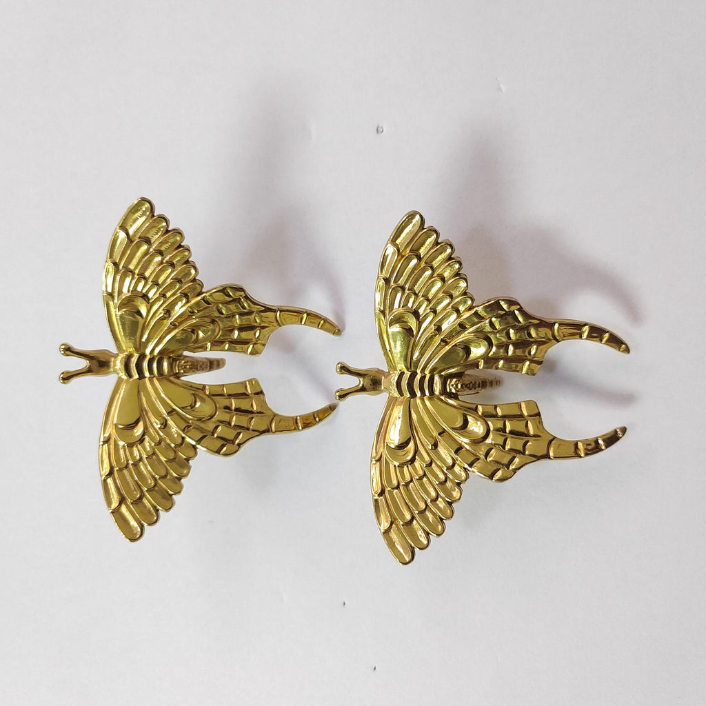 Brass butterfly handle storage box handle