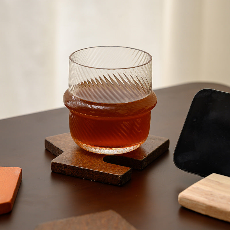 Solid wood creative insulated coaster, heat-resistant coffee pad