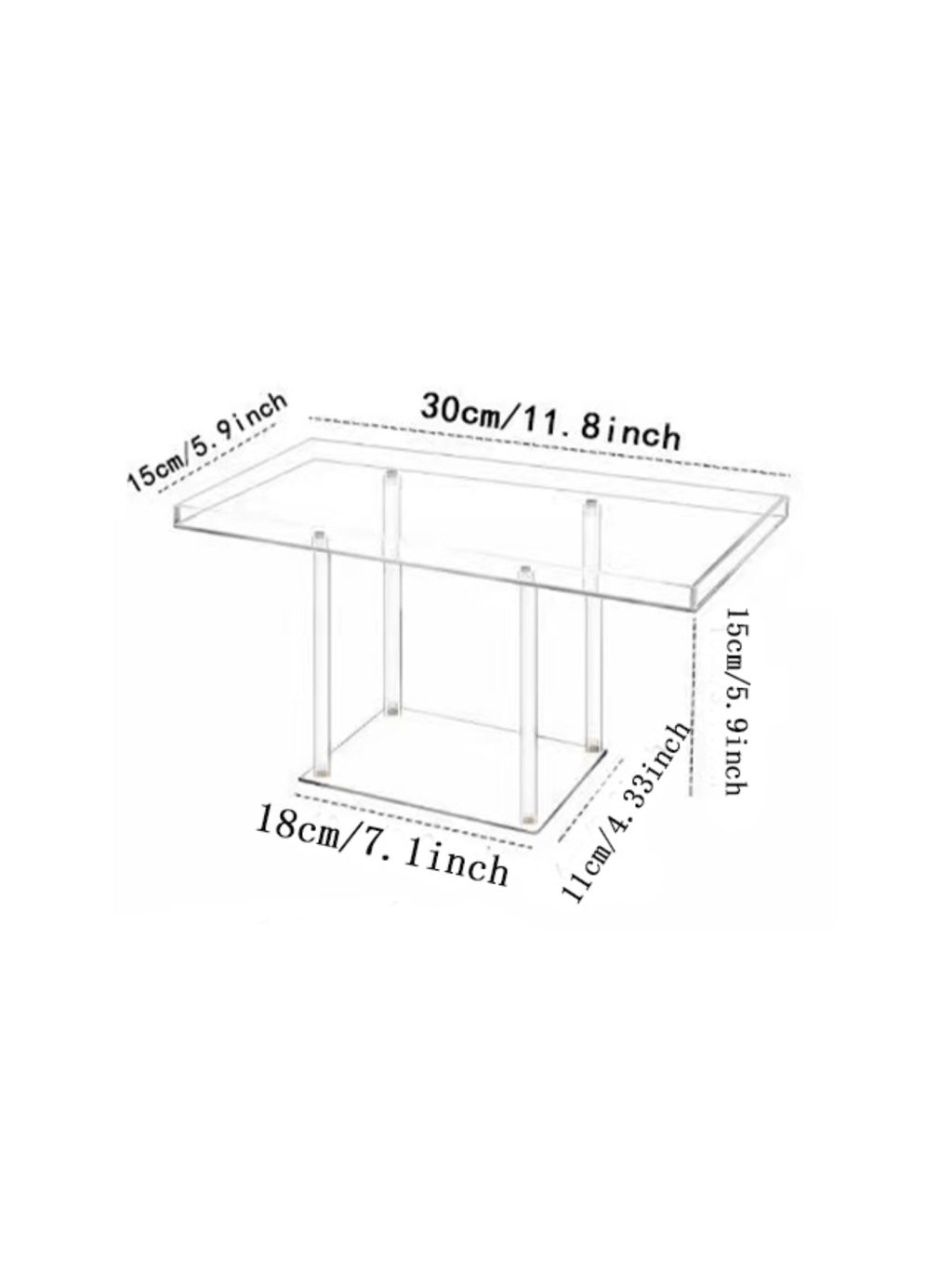 Assembled acrylic cake dessert display stand