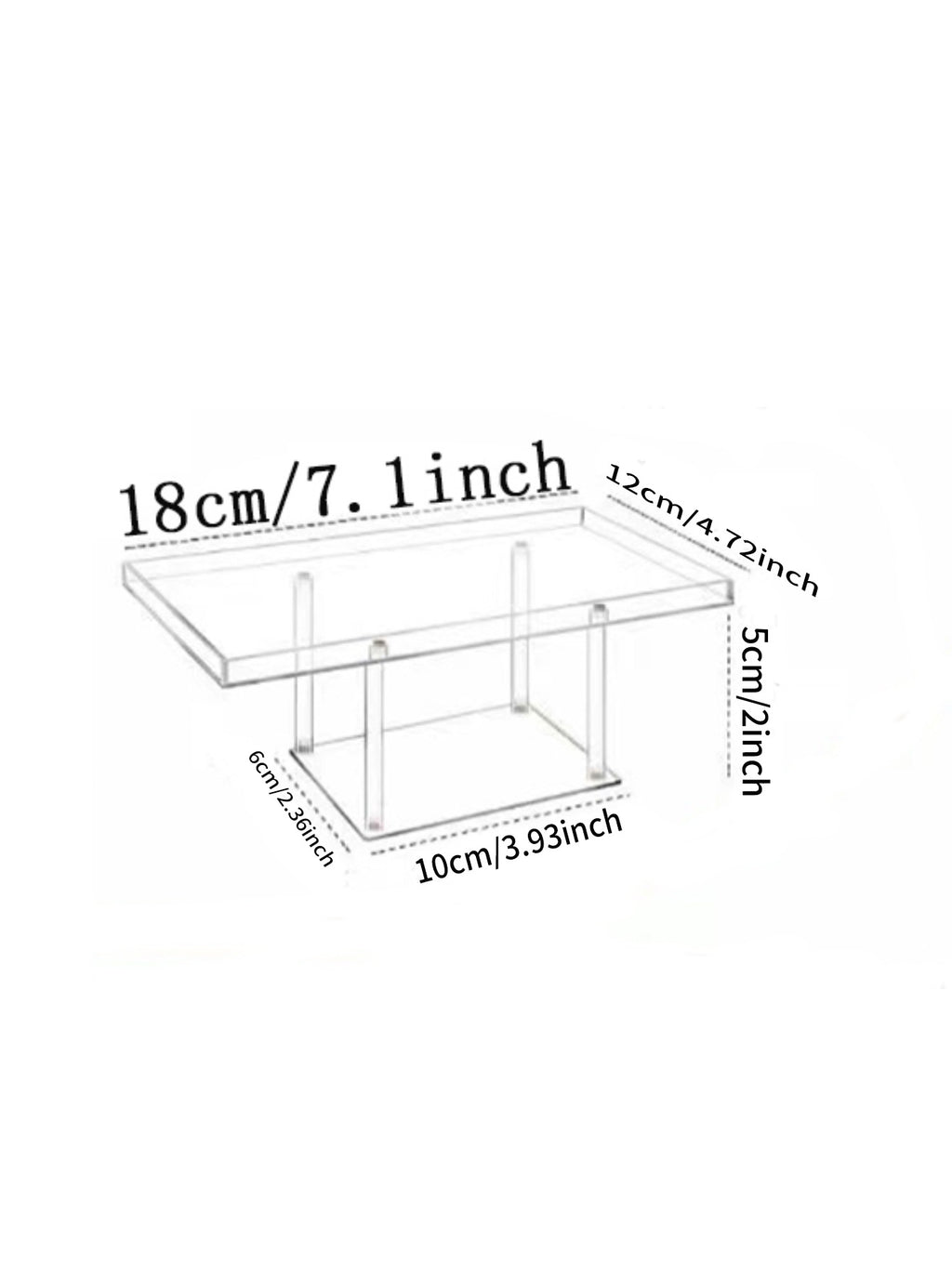 Assembled acrylic cake dessert display stand