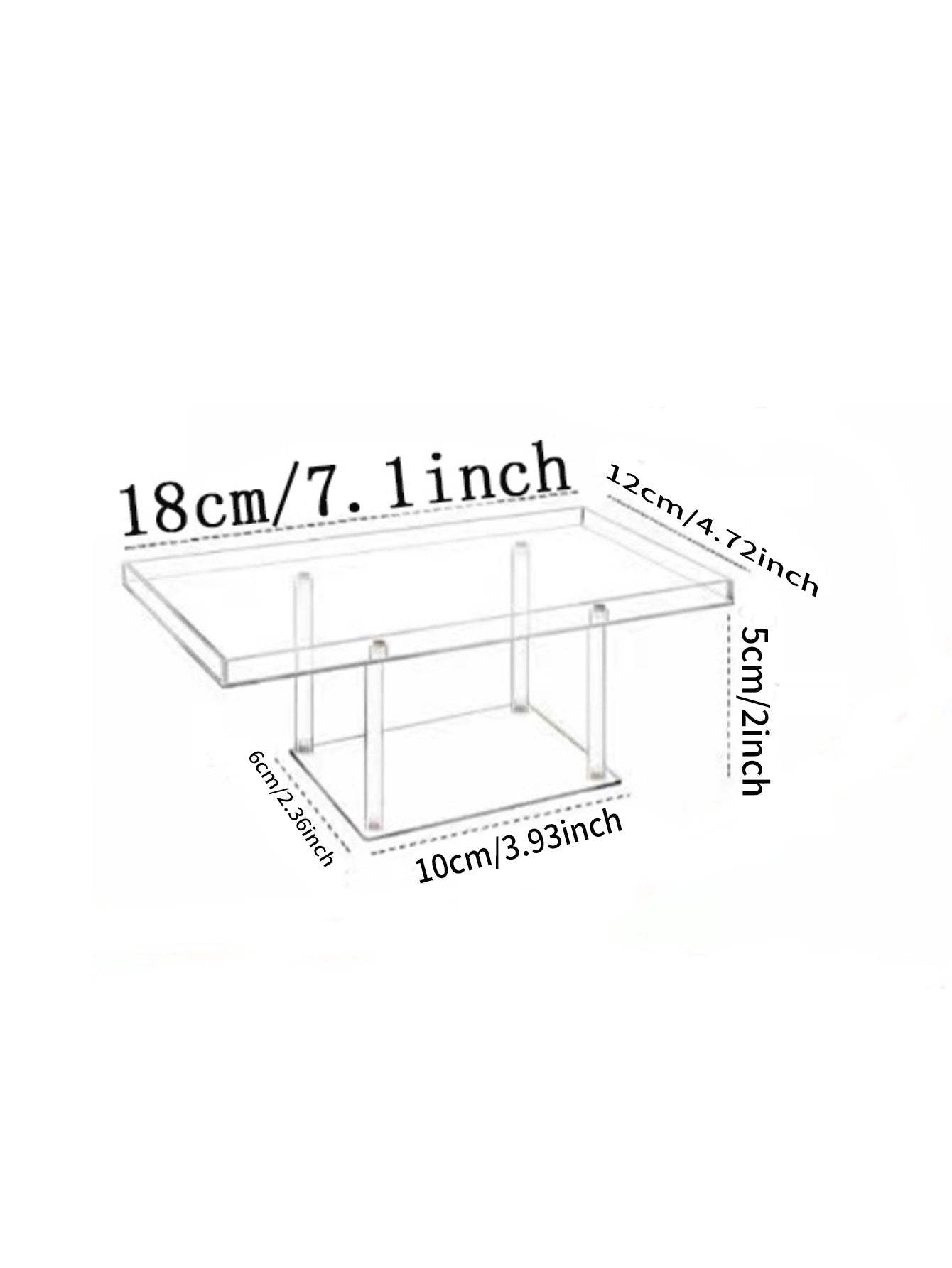 Assembled acrylic cake dessert display stand