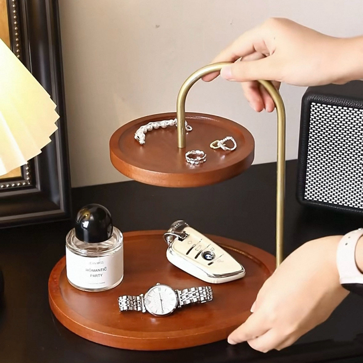 Decorative Jewelry Tray for Desk Storage