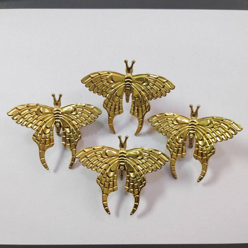 Brass butterfly handle storage box handle