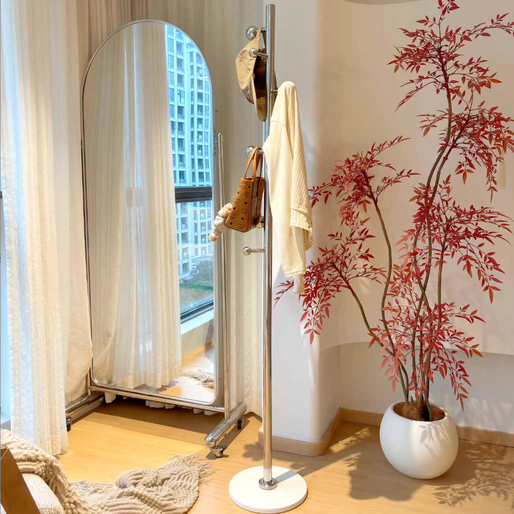 Large Stainless Steel Floor-Mounted Non-Slip Hanger