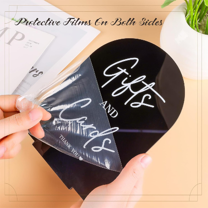 Acrylic Wedding Reception Sign/Arched Wedding Display Stand Card