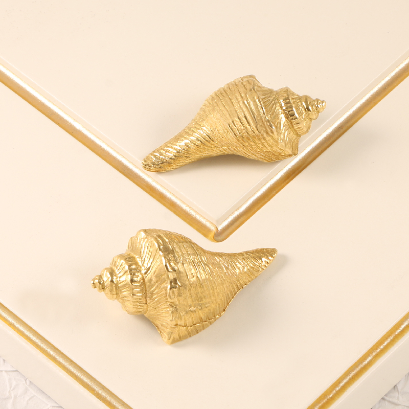 Brass Conch Door Handle/Ocean Creative Cabinet Handle