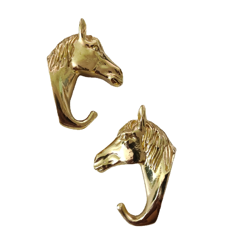 Brass horsehead handle/hook