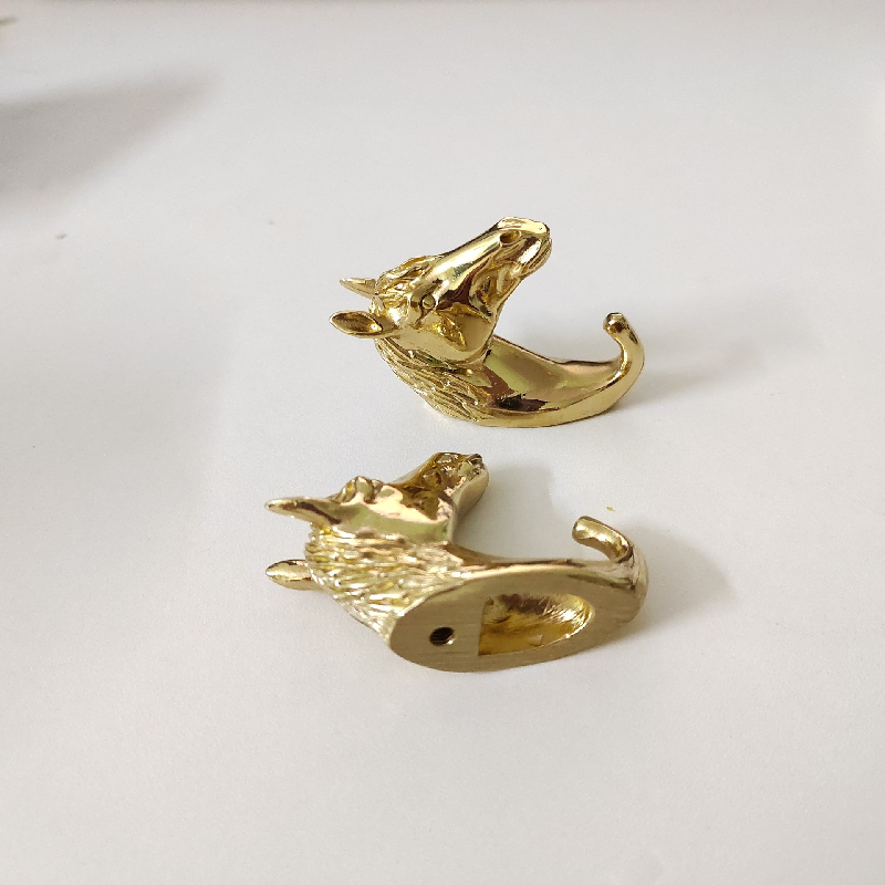 Brass horsehead handle/hook