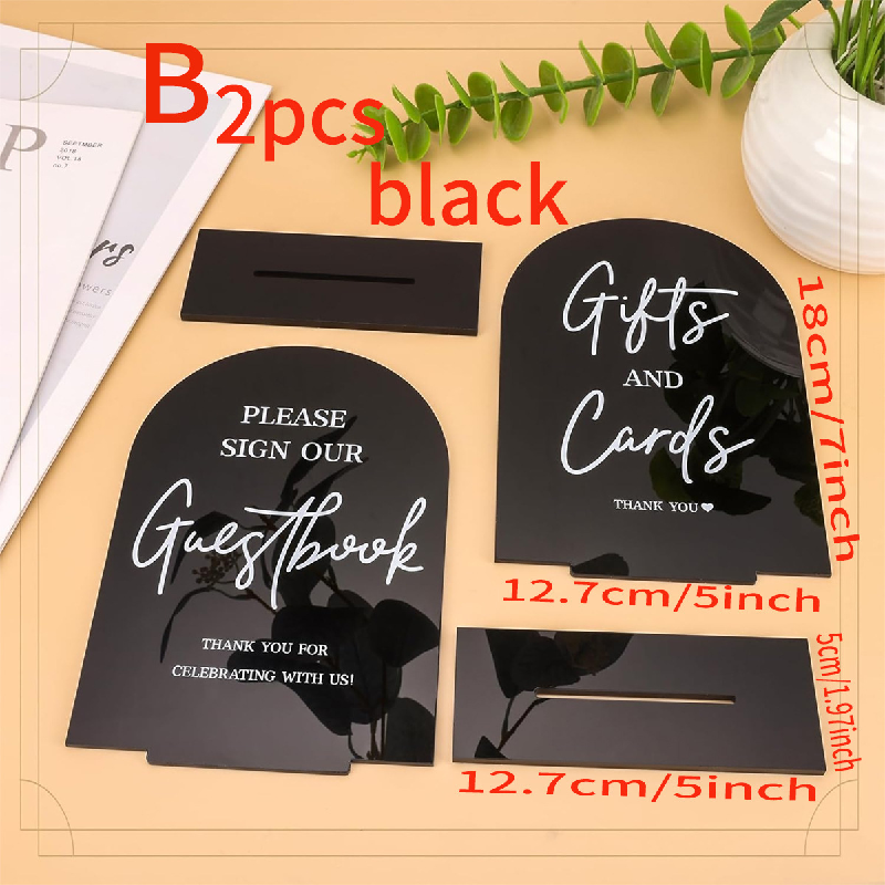 Acrylic Wedding Reception Sign/Arched Wedding Display Stand Card