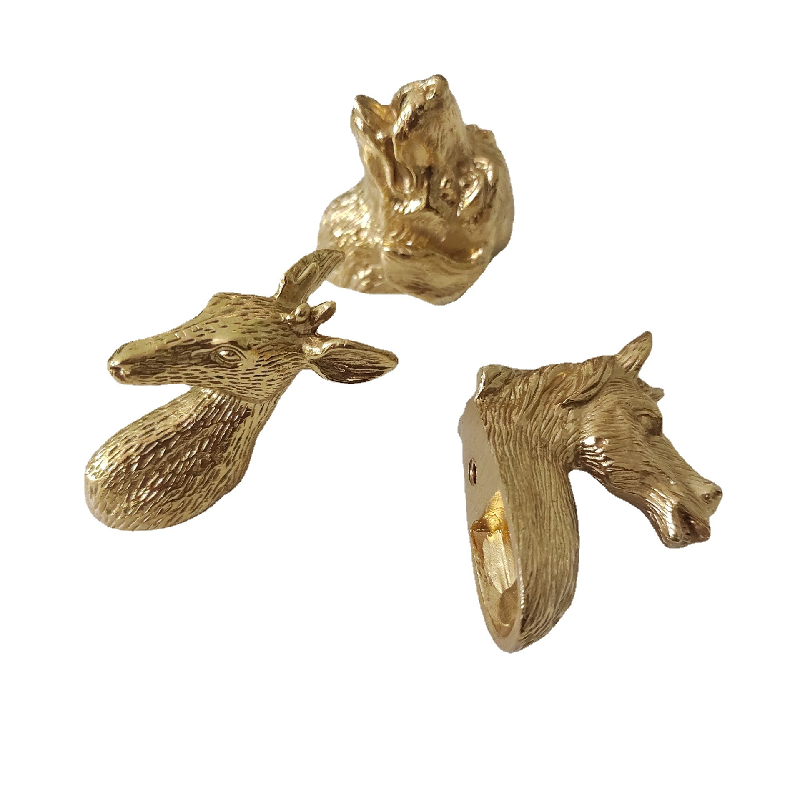 Brass horse head dog head deer head handle