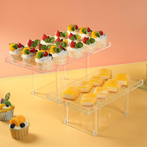Assembled acrylic cake dessert display stand
