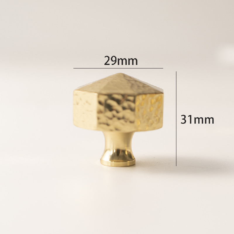 Brass hammer pattern octagonal single hole handle