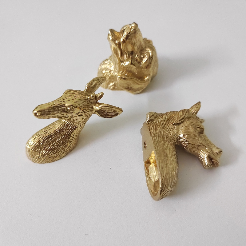 Brass horse head dog head deer head handle