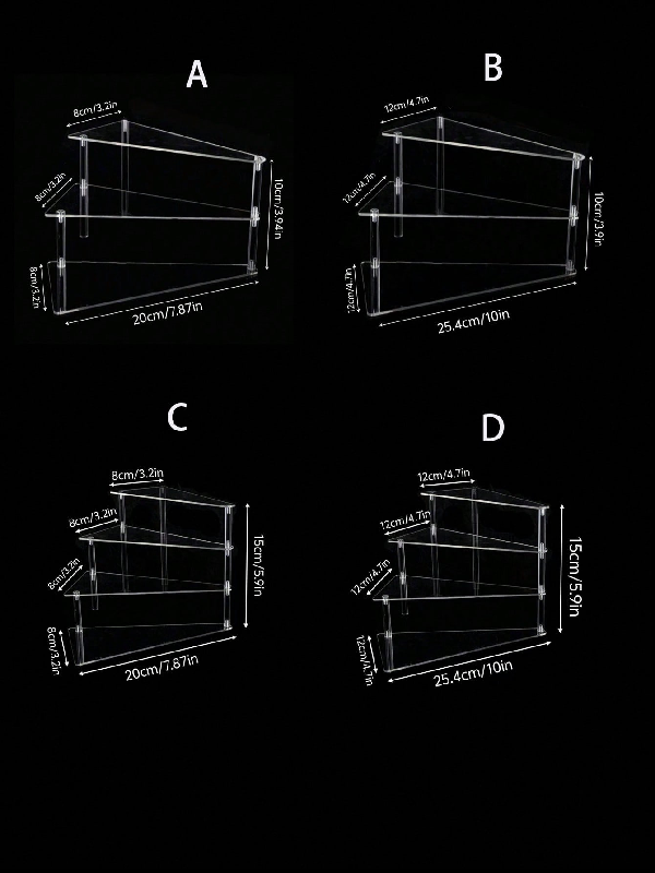 Multi-Tier Acrylic Display & Organizer Rack
