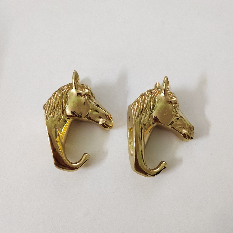 Brass horsehead handle/hook