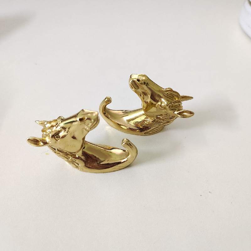 Brass horsehead handle/hook