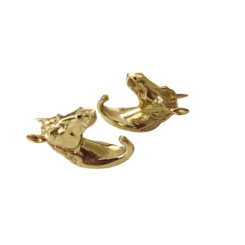 Brass horsehead handle/hook