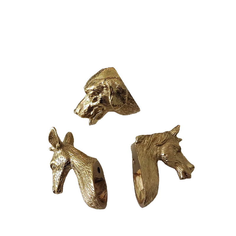 Brass horse head dog head deer head handle