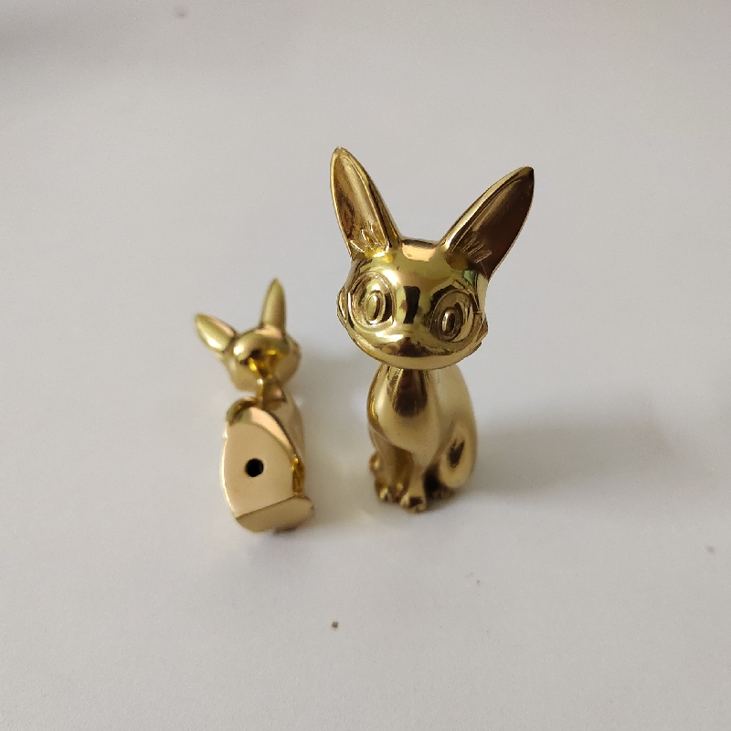 Brass Cat-shaped Knob / Pull