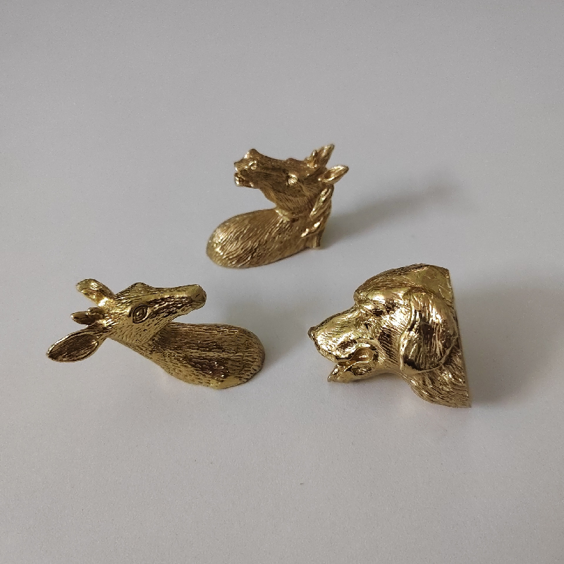 Brass horse head dog head deer head handle