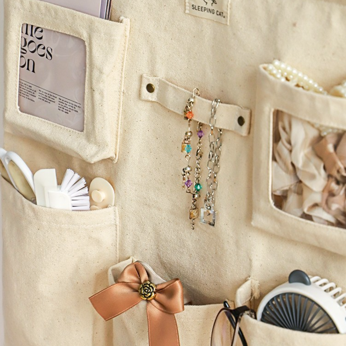 Kids Cotton Canvas Hanging Storage Organizer