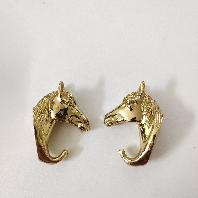Brass horsehead handle/hook